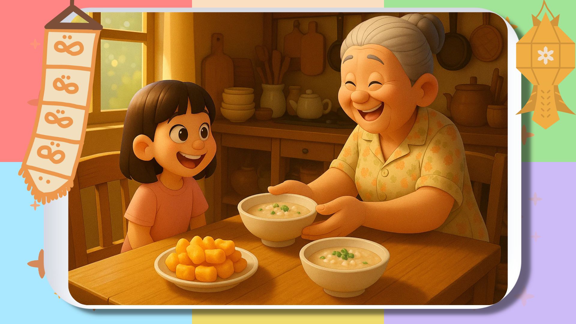Dao Having Breakfast with Grandma